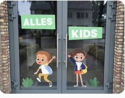 Raamstickers uit een SasCrea-realisatie